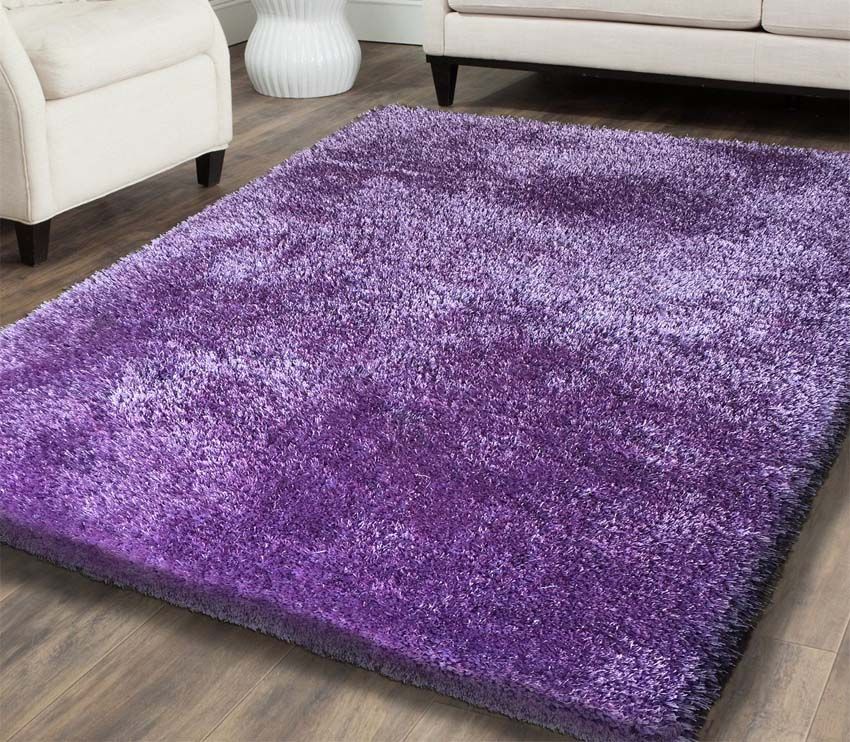 Shag Visco Hand Tufted Lavender Rug