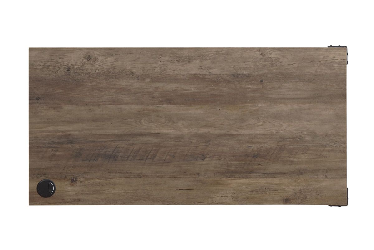 Lima Rustic Oak Office Desk Top