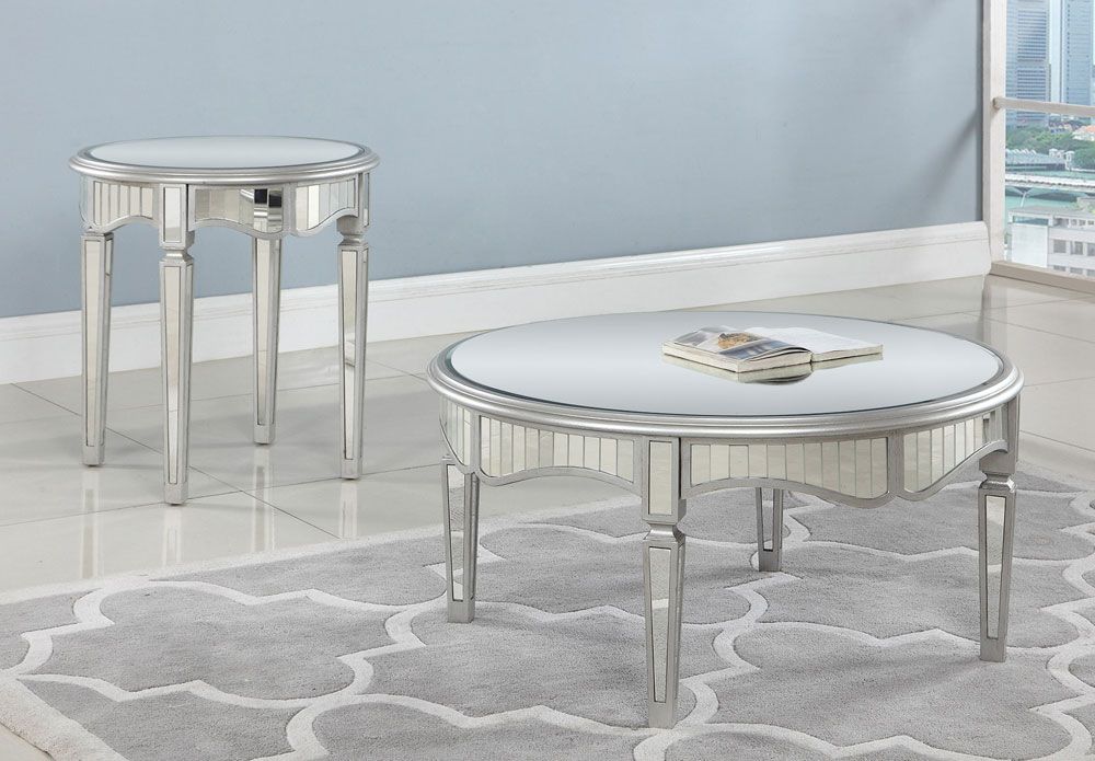 Lindberg Round Mirrored Coffee Table