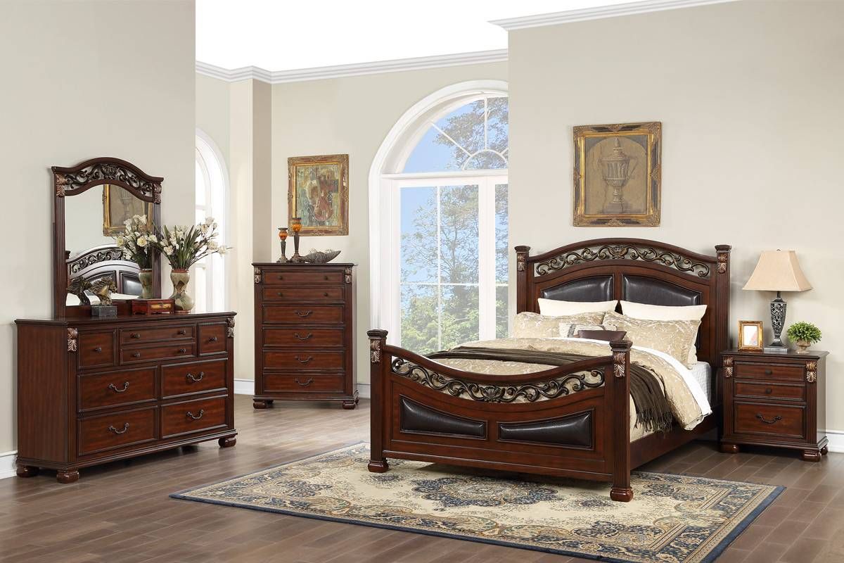 Linford Traditional Bed Leather Padded