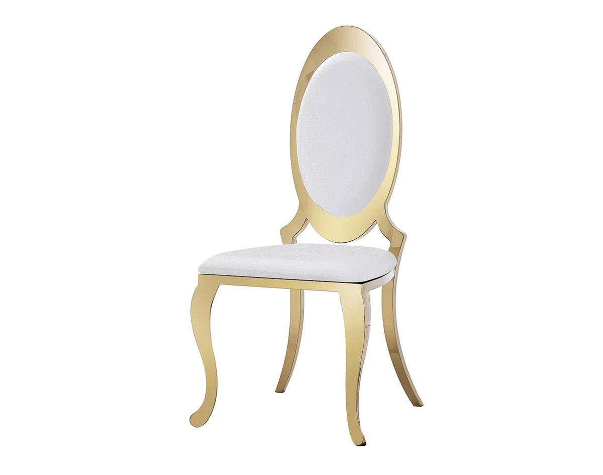 Lippa White Gold Dining Chair