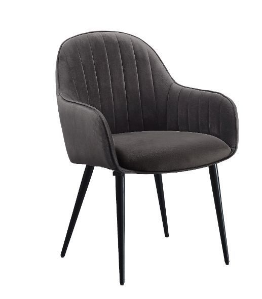 Lisbon Grey Velvet Chair