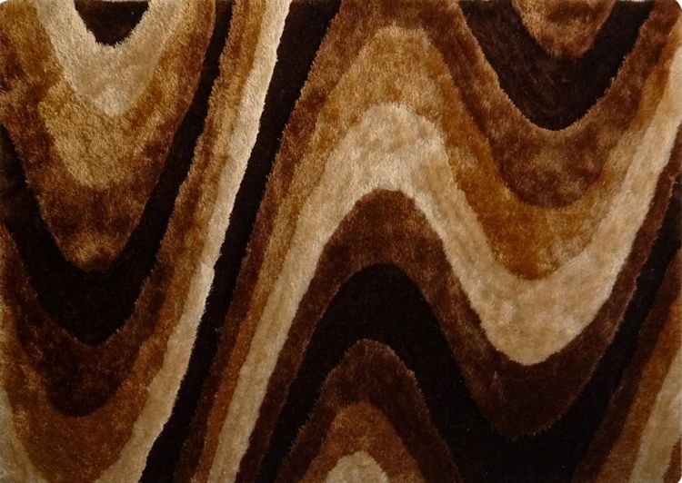 Brown Living Shag Rug Collection 112