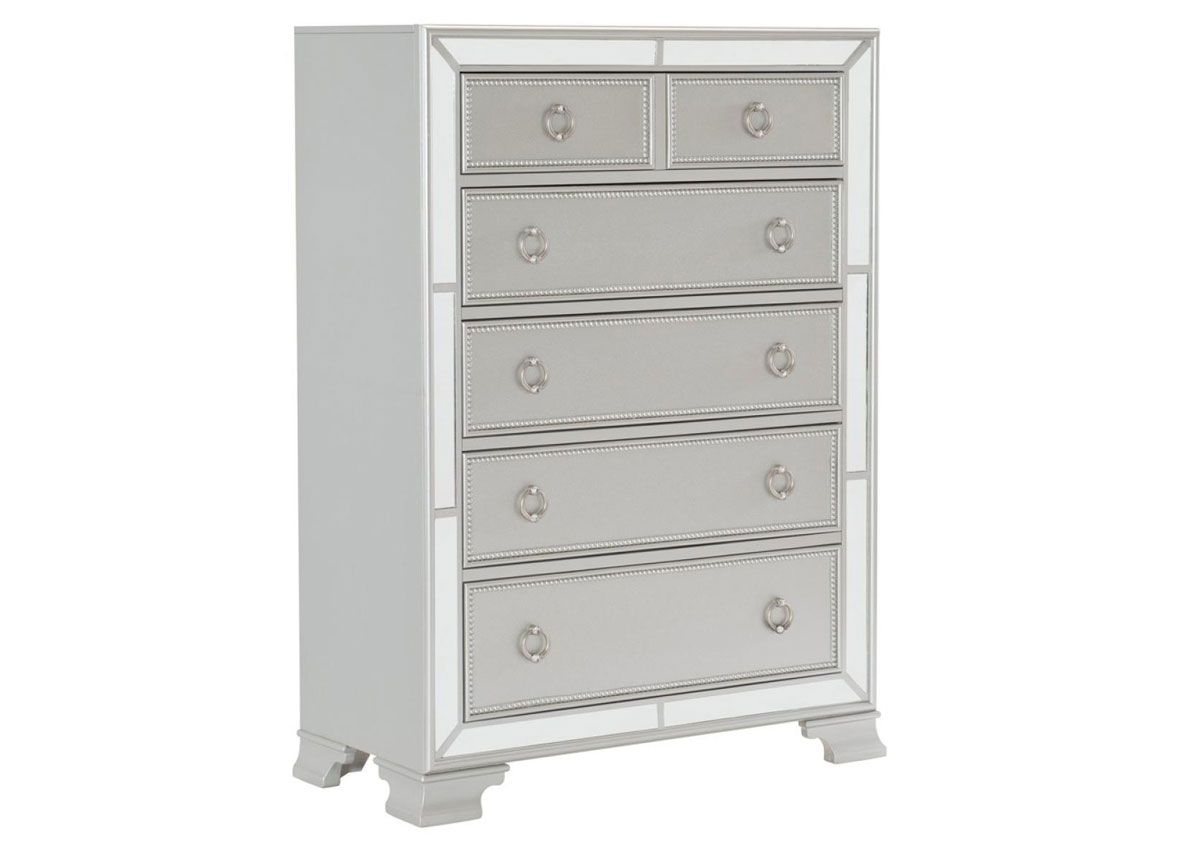 Lizbeth Chest With Mirrored Trim