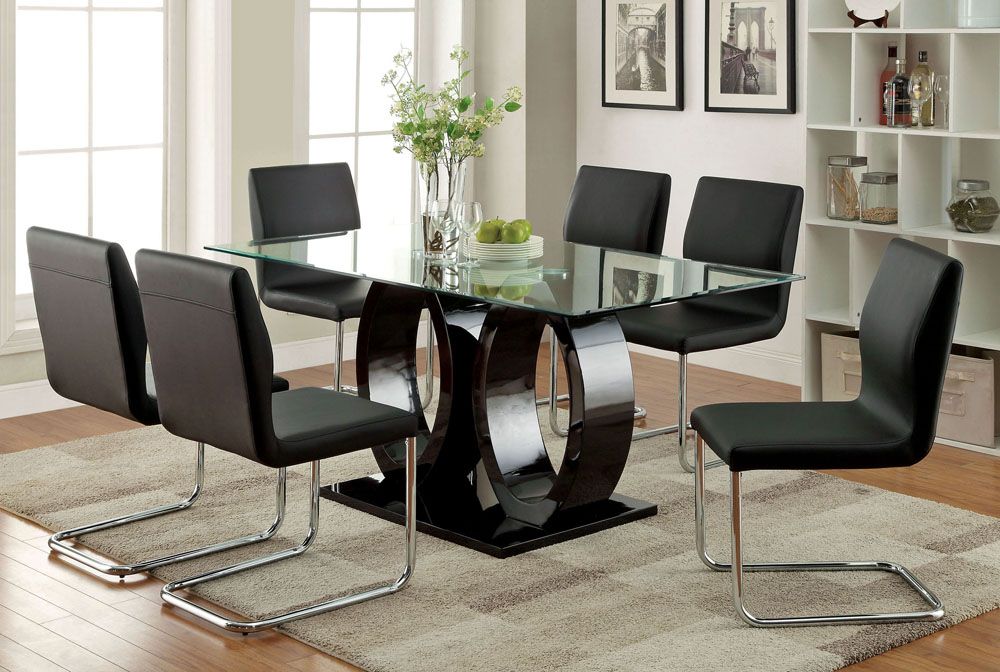 Lodia Black Lacquer Modern Table Set