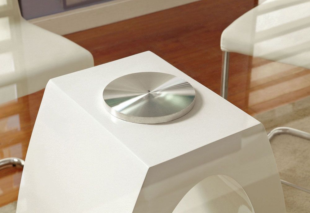Lodia Table Glass Connection ,Lodia White Round Modern Table Set