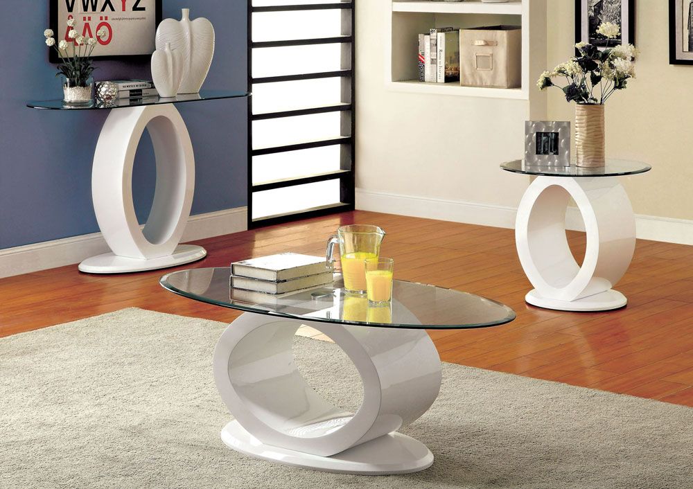 Lodia White Modern Style Coffee Table