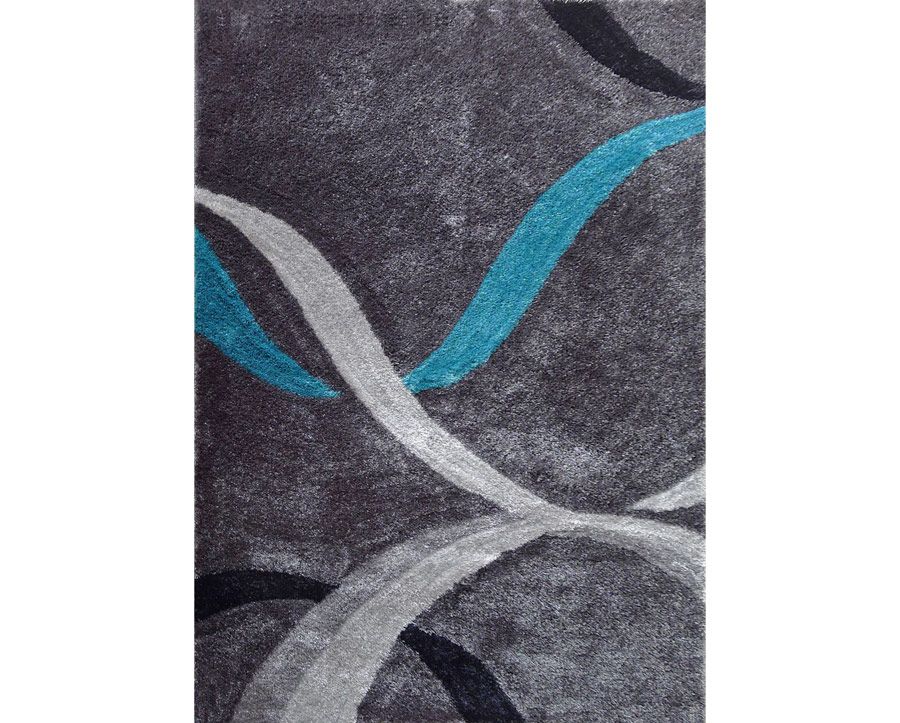 Shag Rug Grey Blue Lola 14