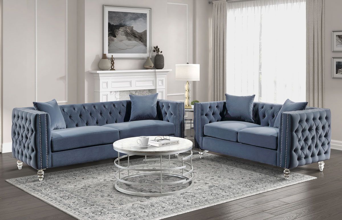 Lorimar Tufted Velvet Sofa Set