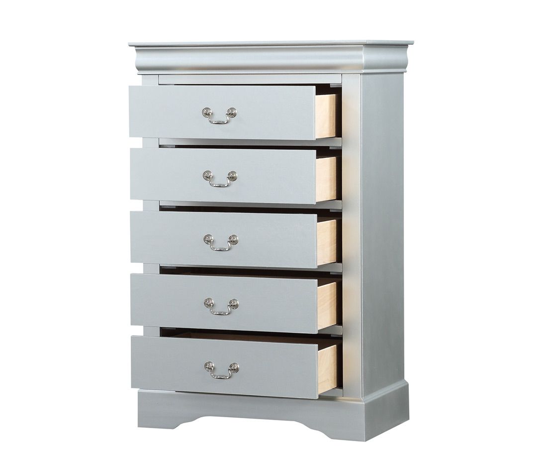 Louis Philippe Platinum Finish Chest