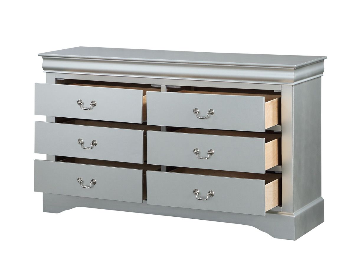 Louis Philippe Platinum Finish Dresser