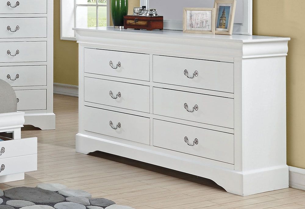 Louis Philippe White Finish Dresser