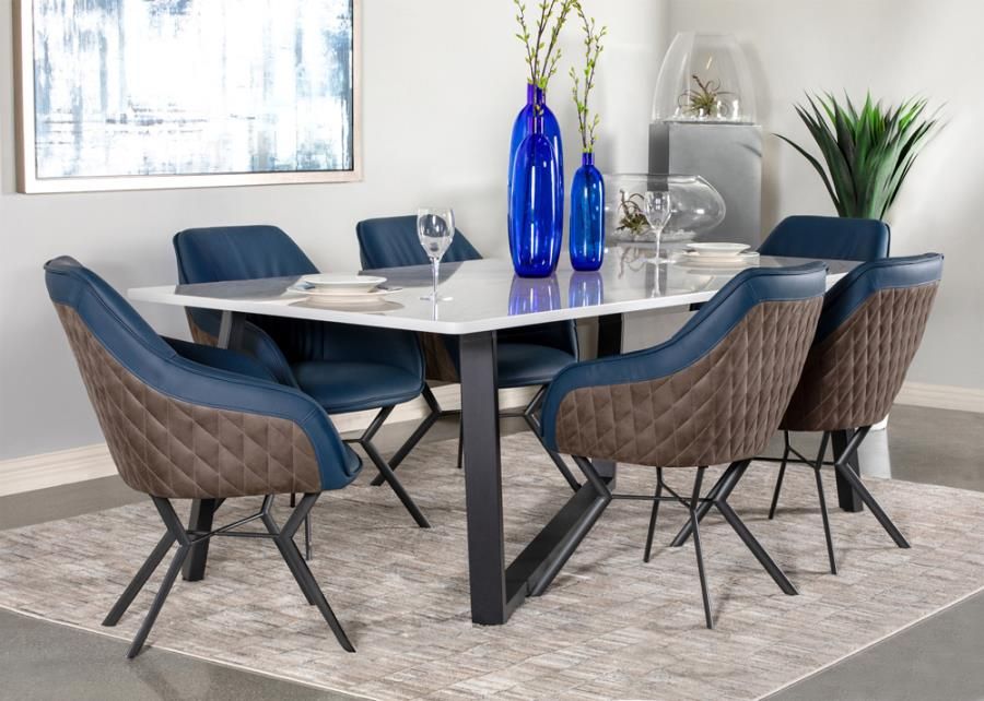 Lubeck Ceramic Top Dining Table Set
