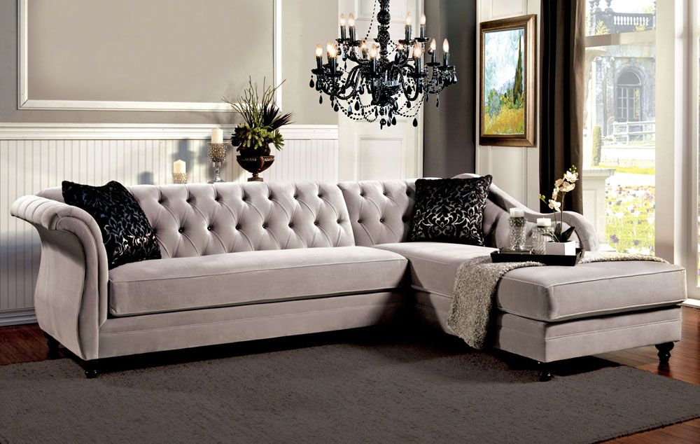 Luka Classic Tufted Fabric Sectional