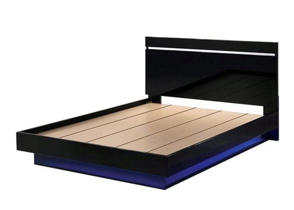 Luster Black Lacquer Platform Bed