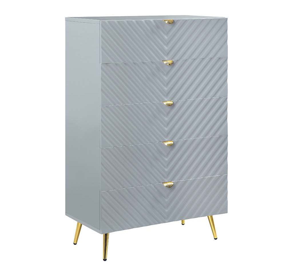 Luxor Chest Grey Lacquer Finish