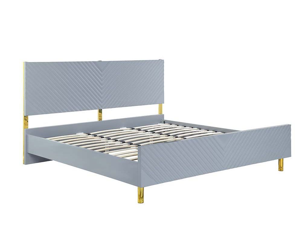 Luxor Platform Bed Grey Finish