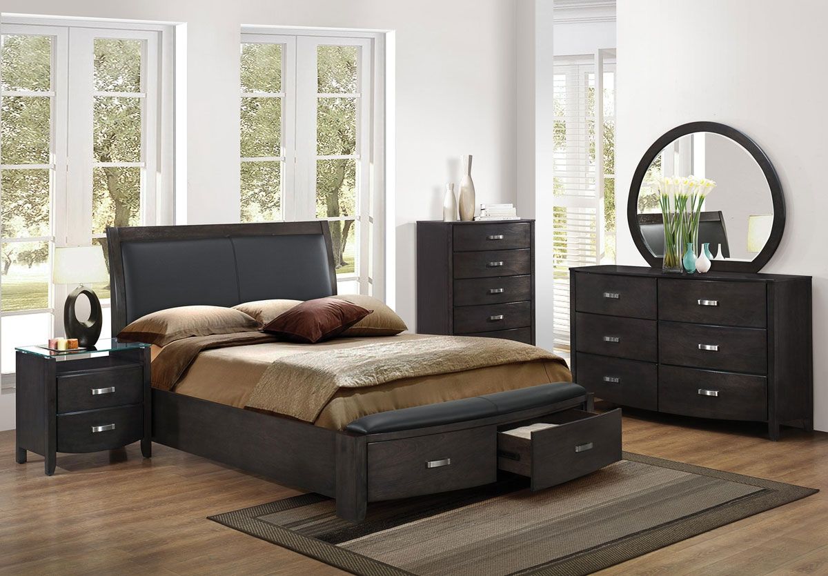 Lyric Modern Style Bed With Drawers