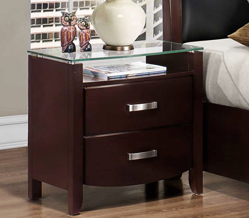 Lyric Glass Top Night Stand