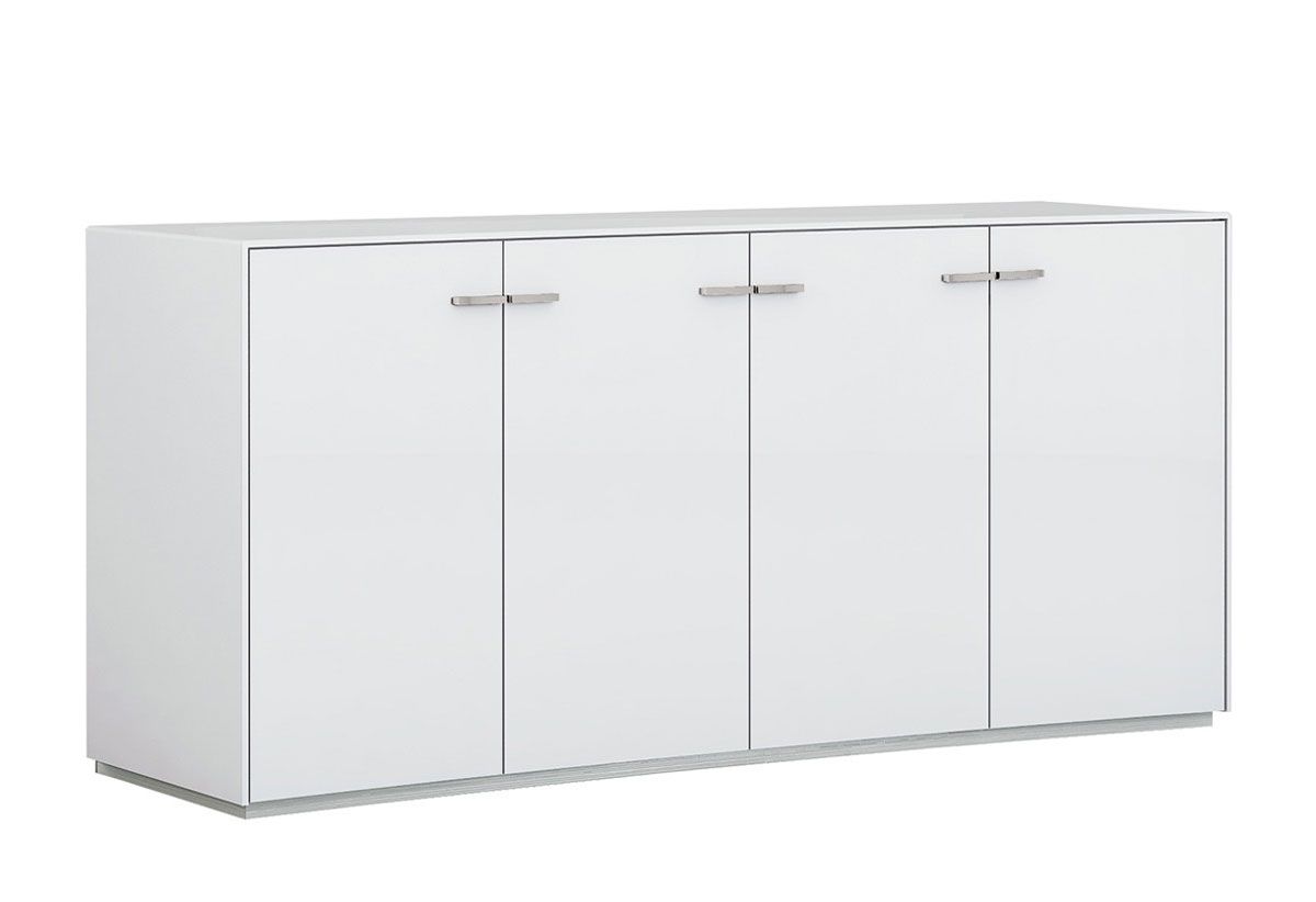 Madlen Server Cabinet White Lacquer Finish