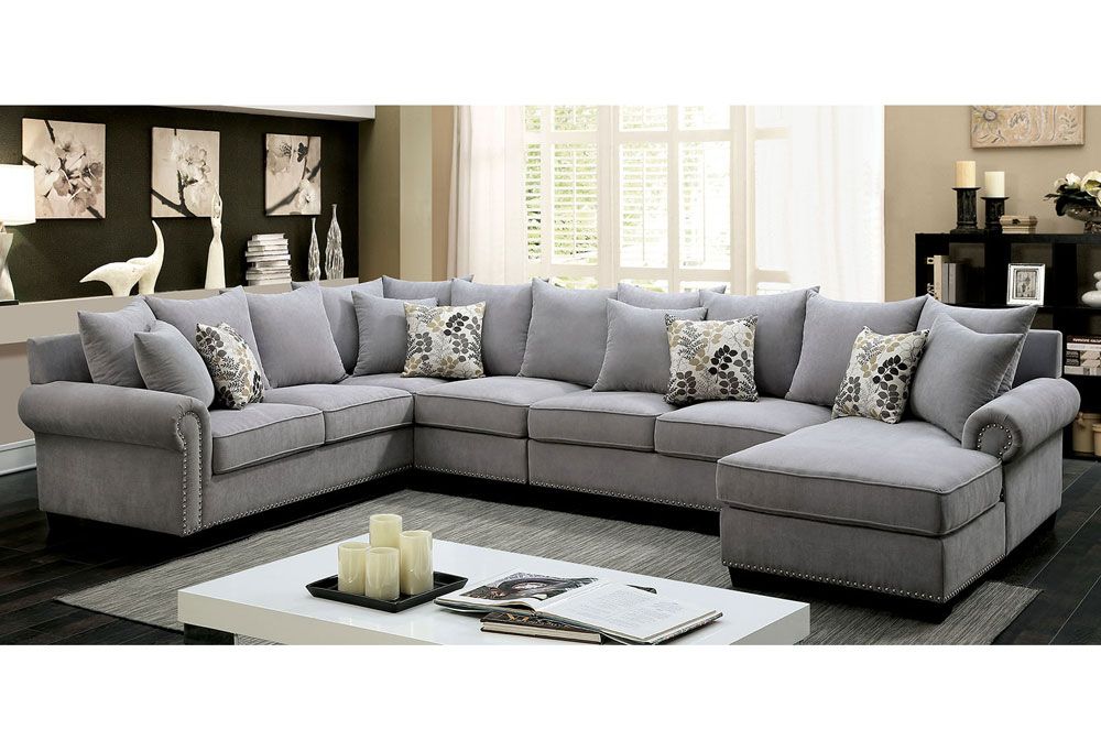 Maggy Grey Fabric Casual Sectional