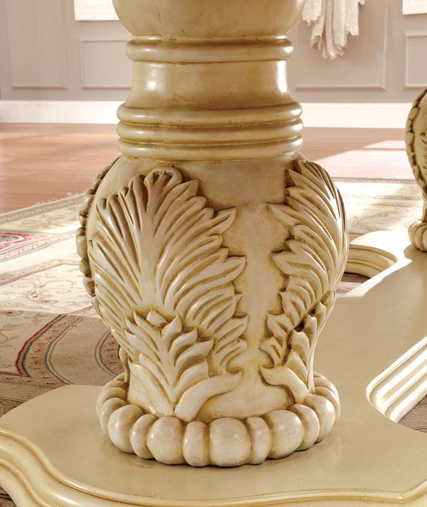 Majesta Antique White Table Pedestal Base