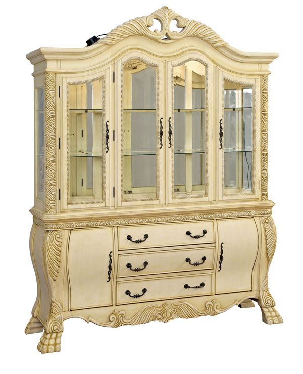 Majesta Antique White China Cabinet