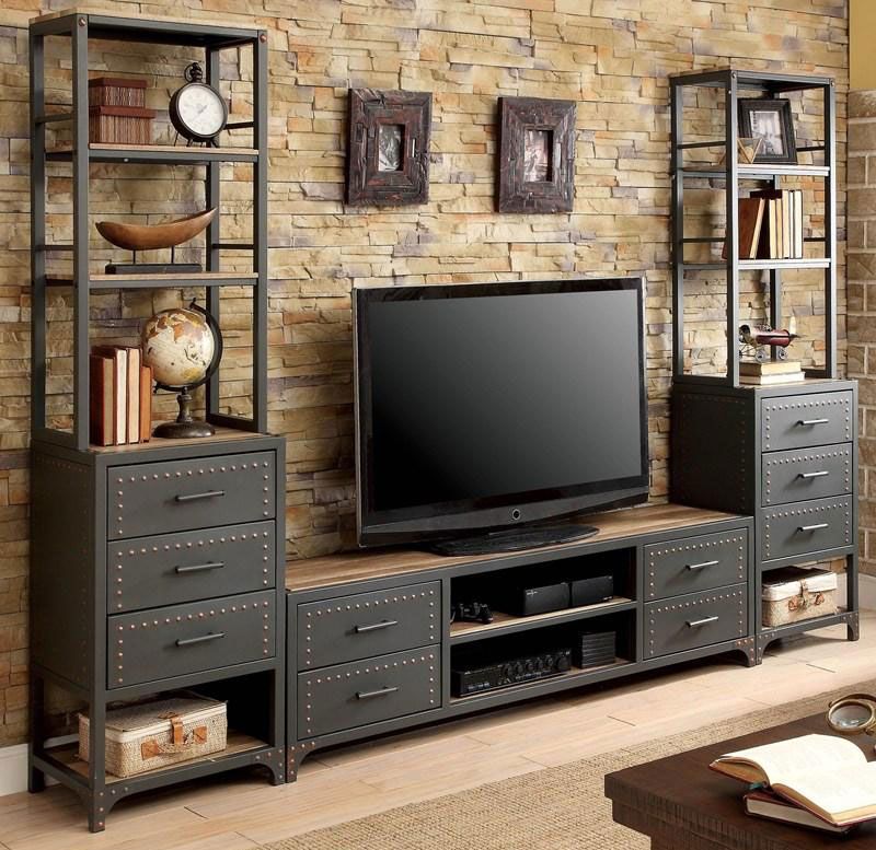 Malloy Industrial Style Media Center