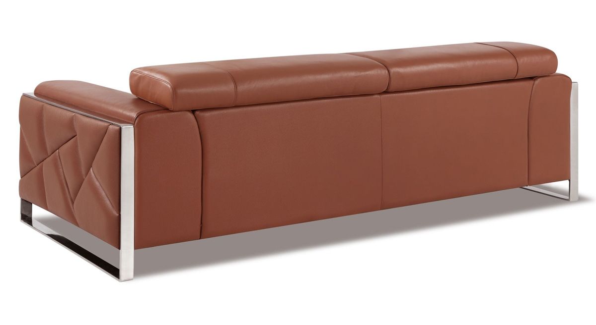 Malvina Camel Leather Sofa Back