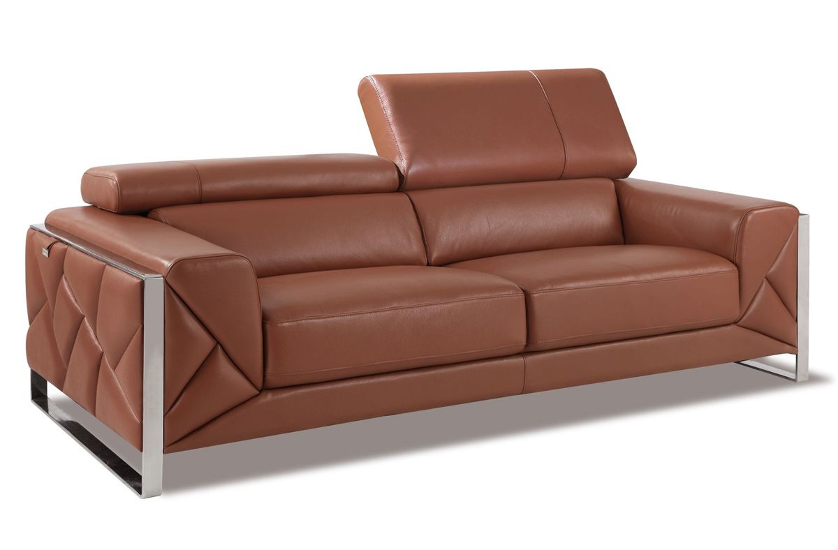Malvina Camel Leather Sofa 