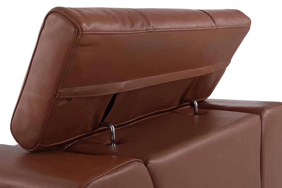 Malvina Camel Leather Sofa Headrest