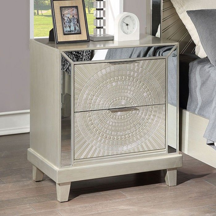 Manning Mirrored Night Stand