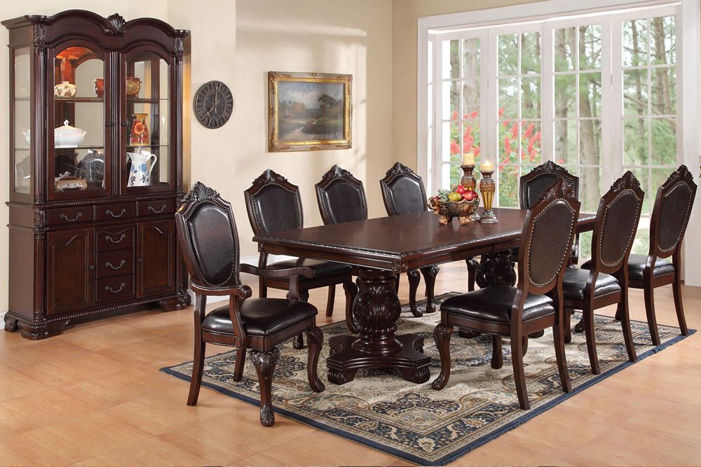 Formal dining room sets 8 chairs cheap