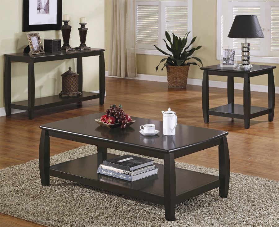 Marina Cappuccino Finish Coffee Table