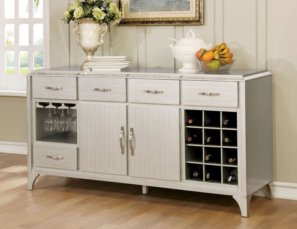 Marius Silver Server With Wine Rack