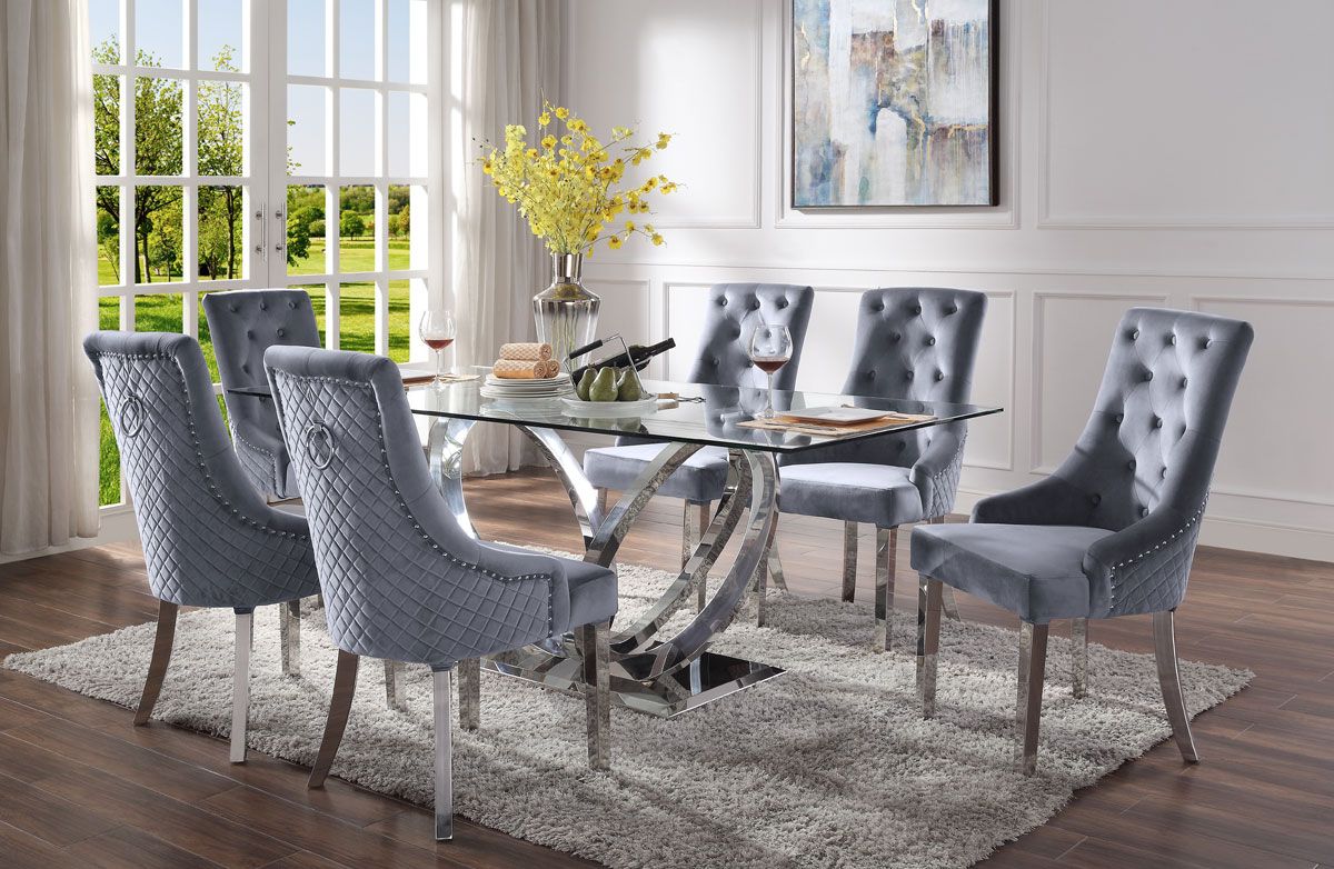 Marlen Modern Glass Top Dining Table