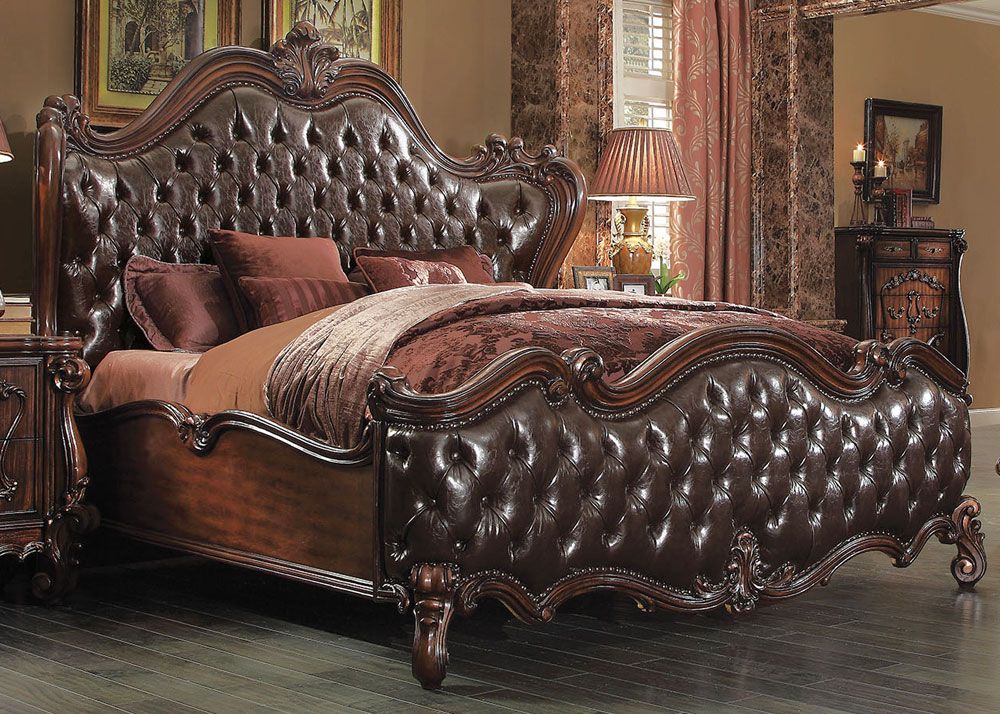 Marlyn Tufted Leather Upholstered Bed