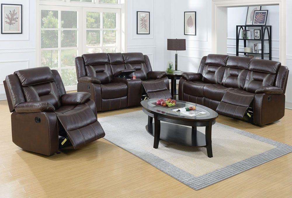 Martin Espresso Leather Recliner Sofa