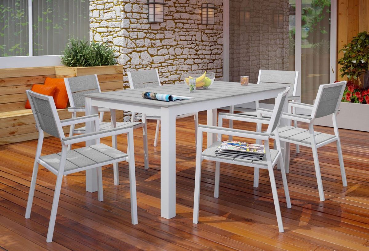 Marum Outdoor 7-Piece Dining Table Set