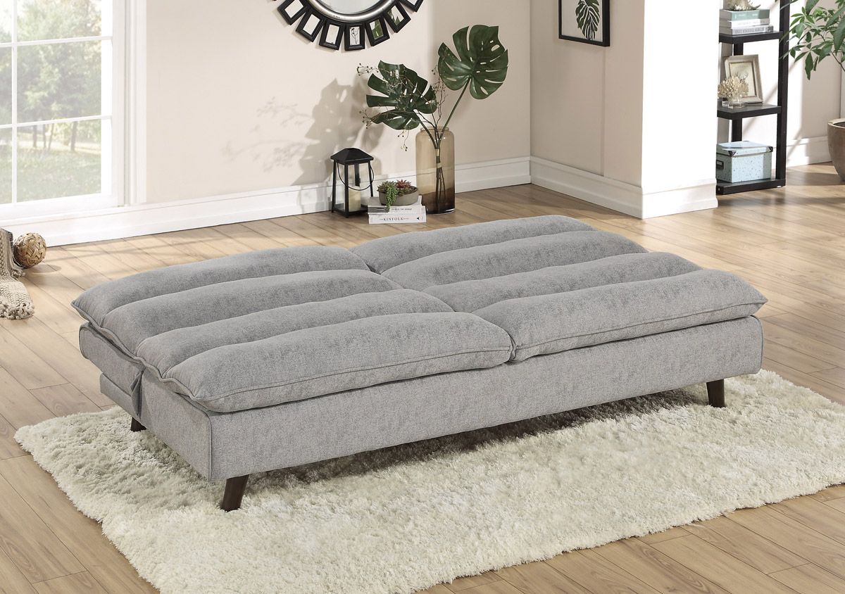 Marybell Grey Fabric Futon Sleeper