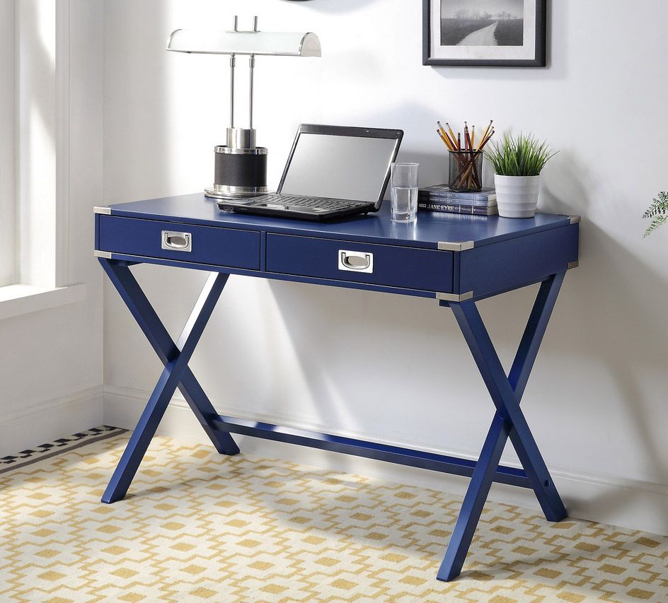 Matias Navy Blue Home Office Desk