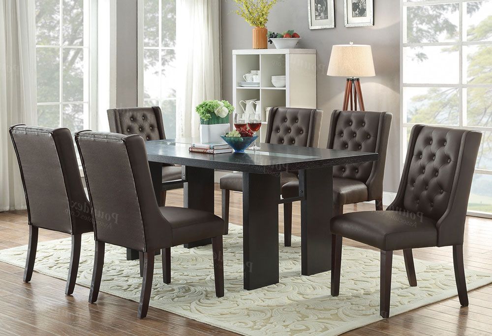 Matteo Dining Table With Espresso Chairs