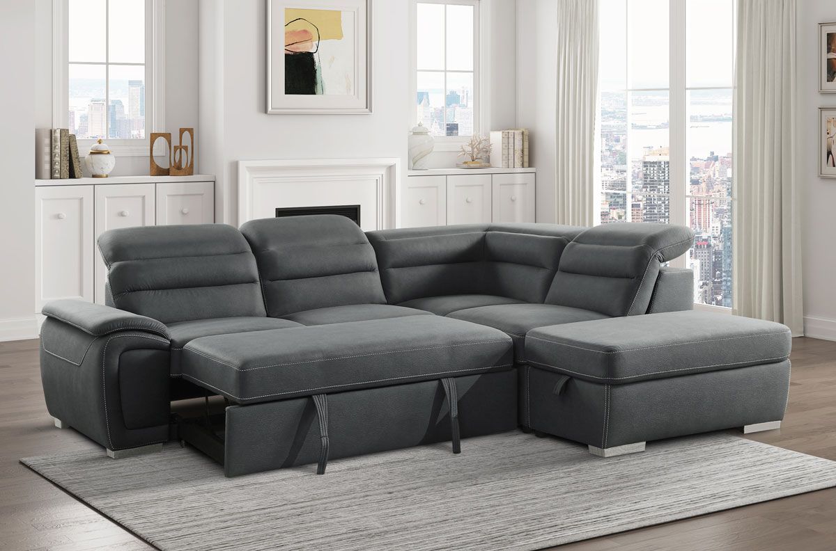 Maura Grey Sectional Sleeper