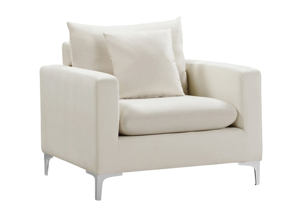 Melinda Ivory Velvet Chair