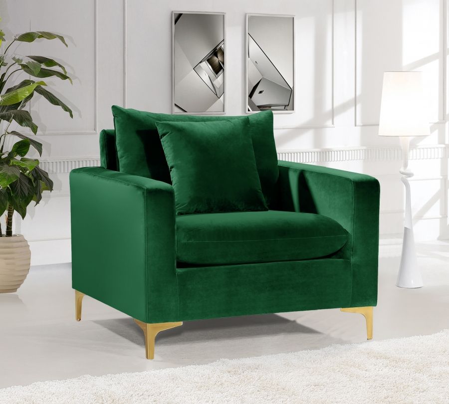 Melinda Green Velvet Chair