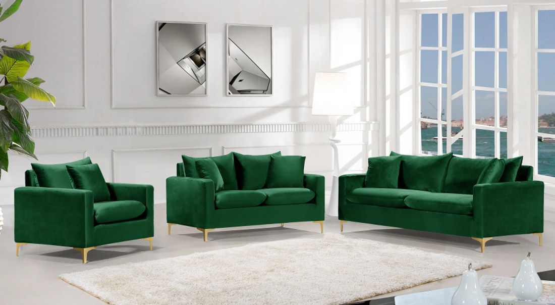 Melinda Green Velvet Sofa Collection
