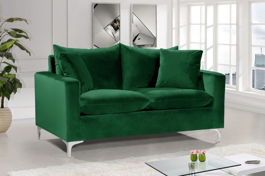 Melinda Green Velvet Loveseat