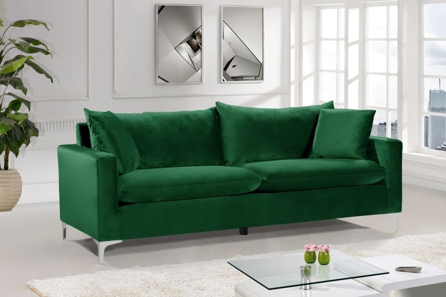 Melinda Green Velvet Sofa
