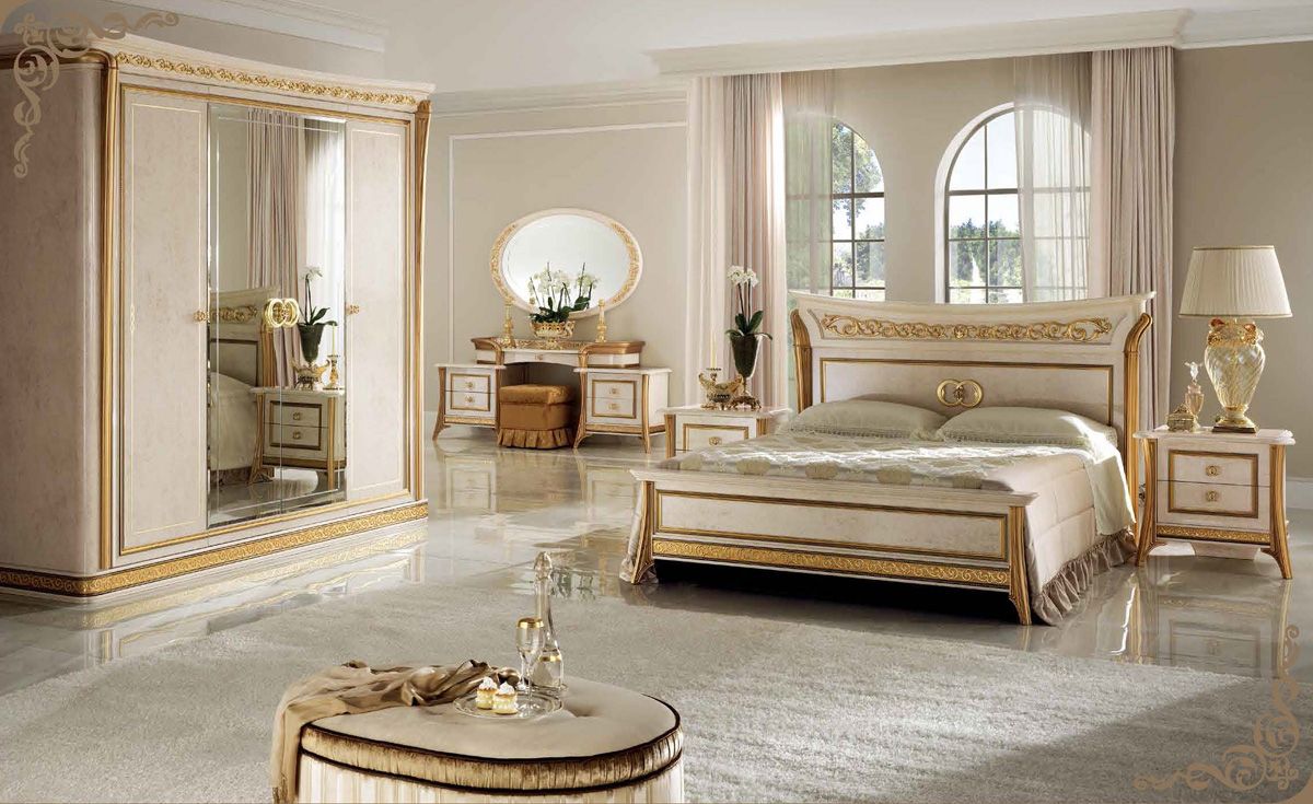 Melodia Night Italian Classic Bedroom With Vanity