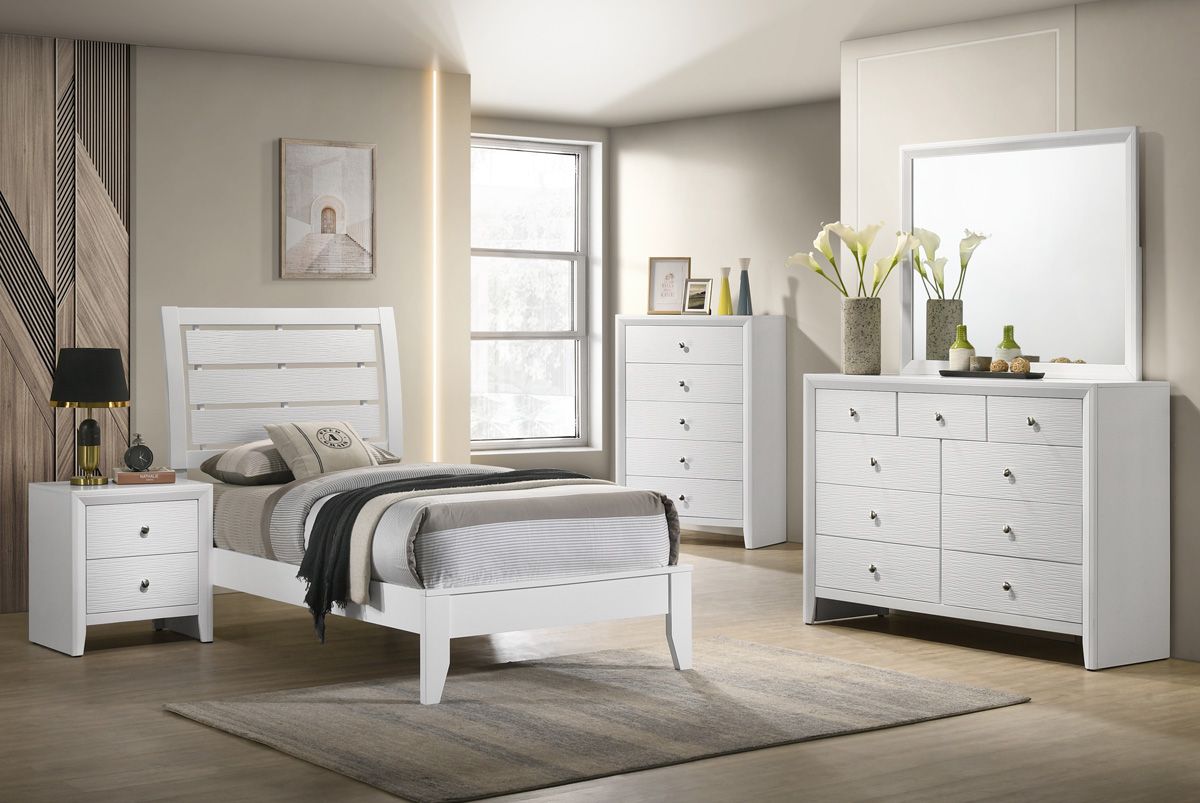 Merwin White Finish Youth Bedroom Set